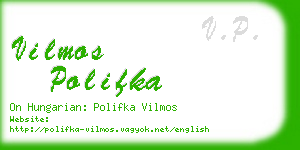 vilmos polifka business card